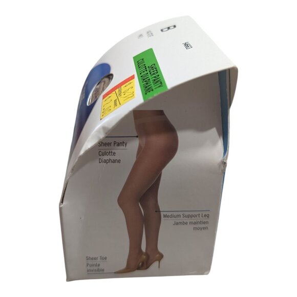 Leggs Sheer Energy Vitality Nude Sheer Toe Pantyhose Size B 94663 NIB - Picture 3 of 6